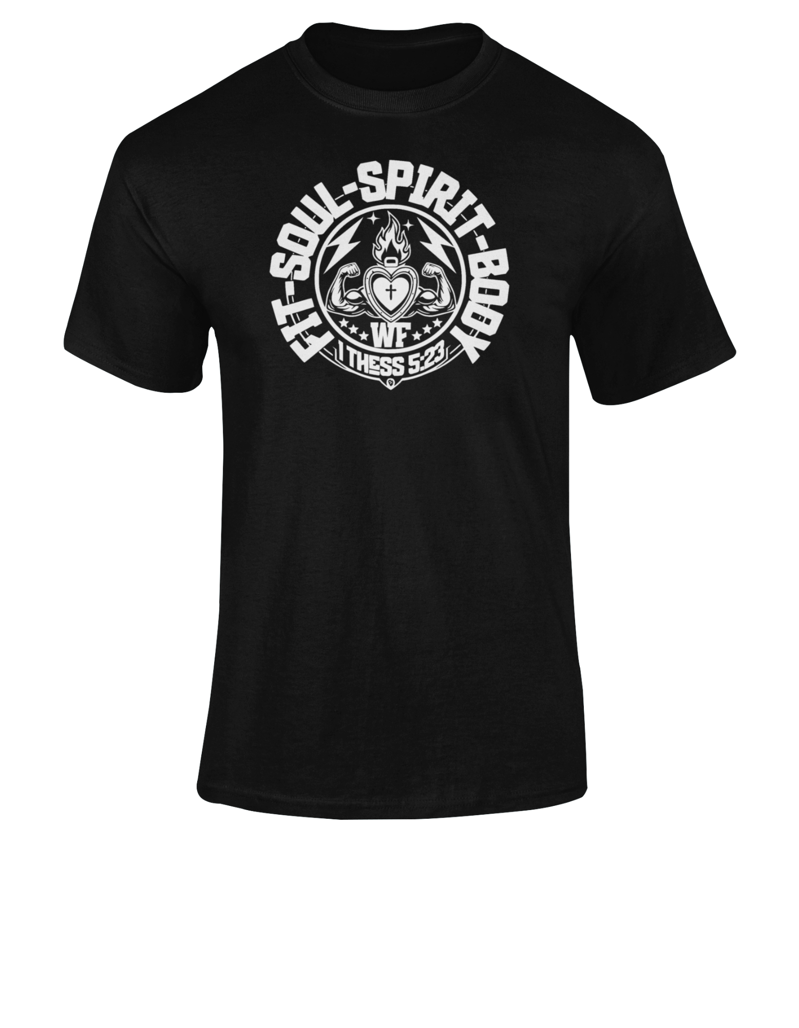 FIT SOUL, SPIRIT, BODY TEE (BLACK)