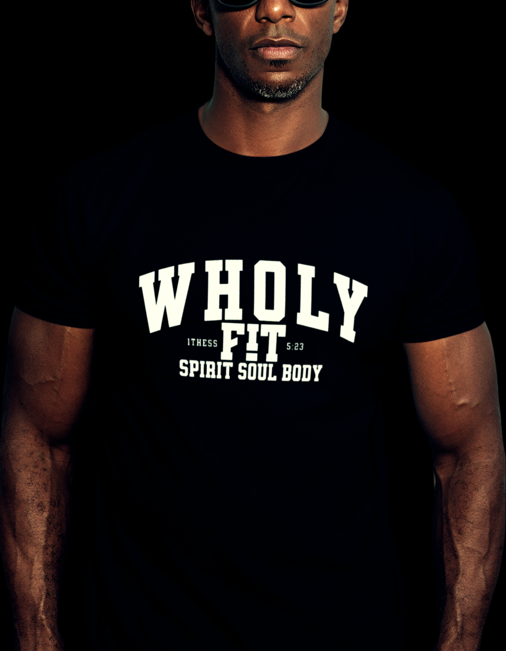 WHOLYFIT UNIVERSITY TEE (BLACK)