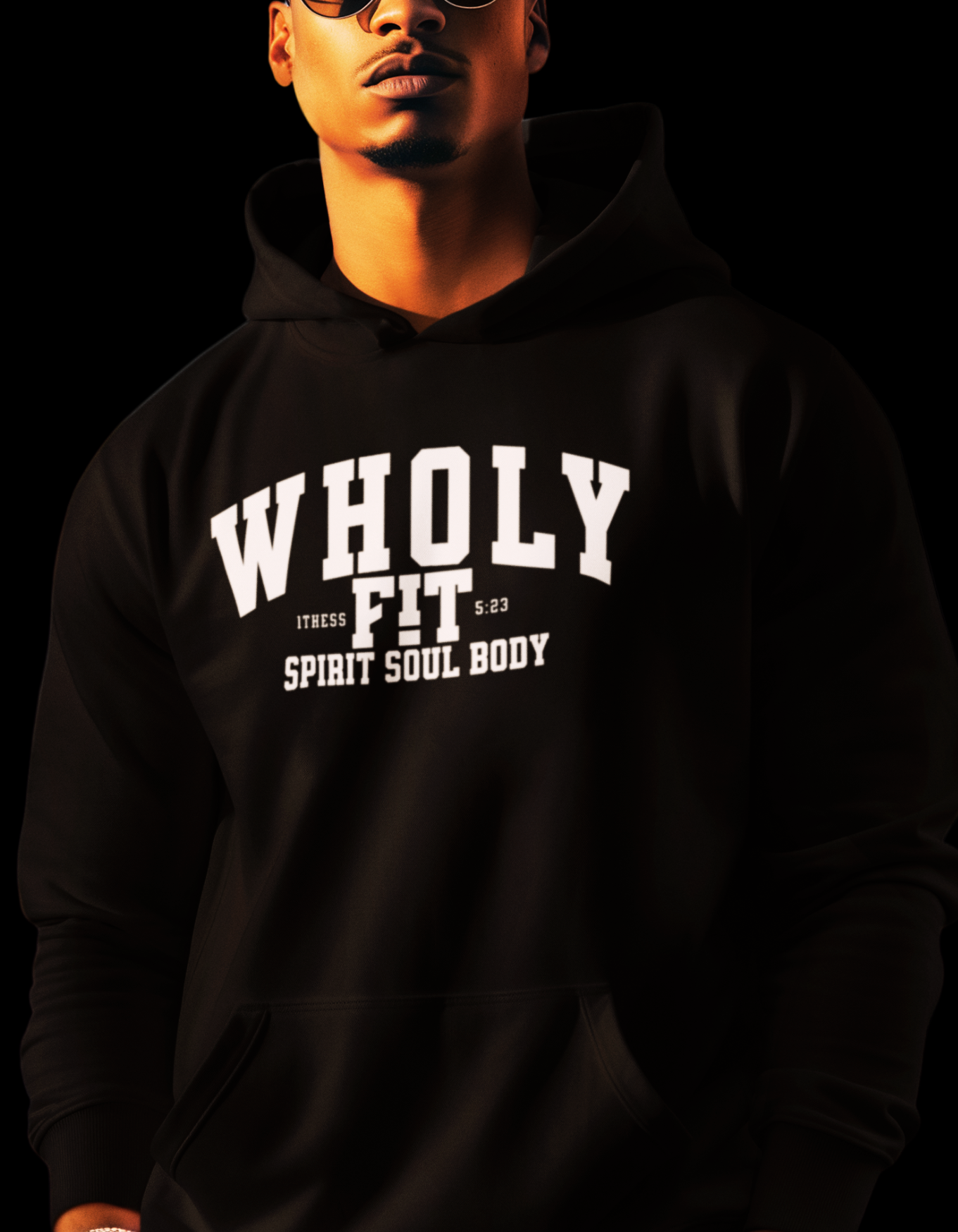 WHOLYFIT UNIVERSITY HOODIE (BLACK)