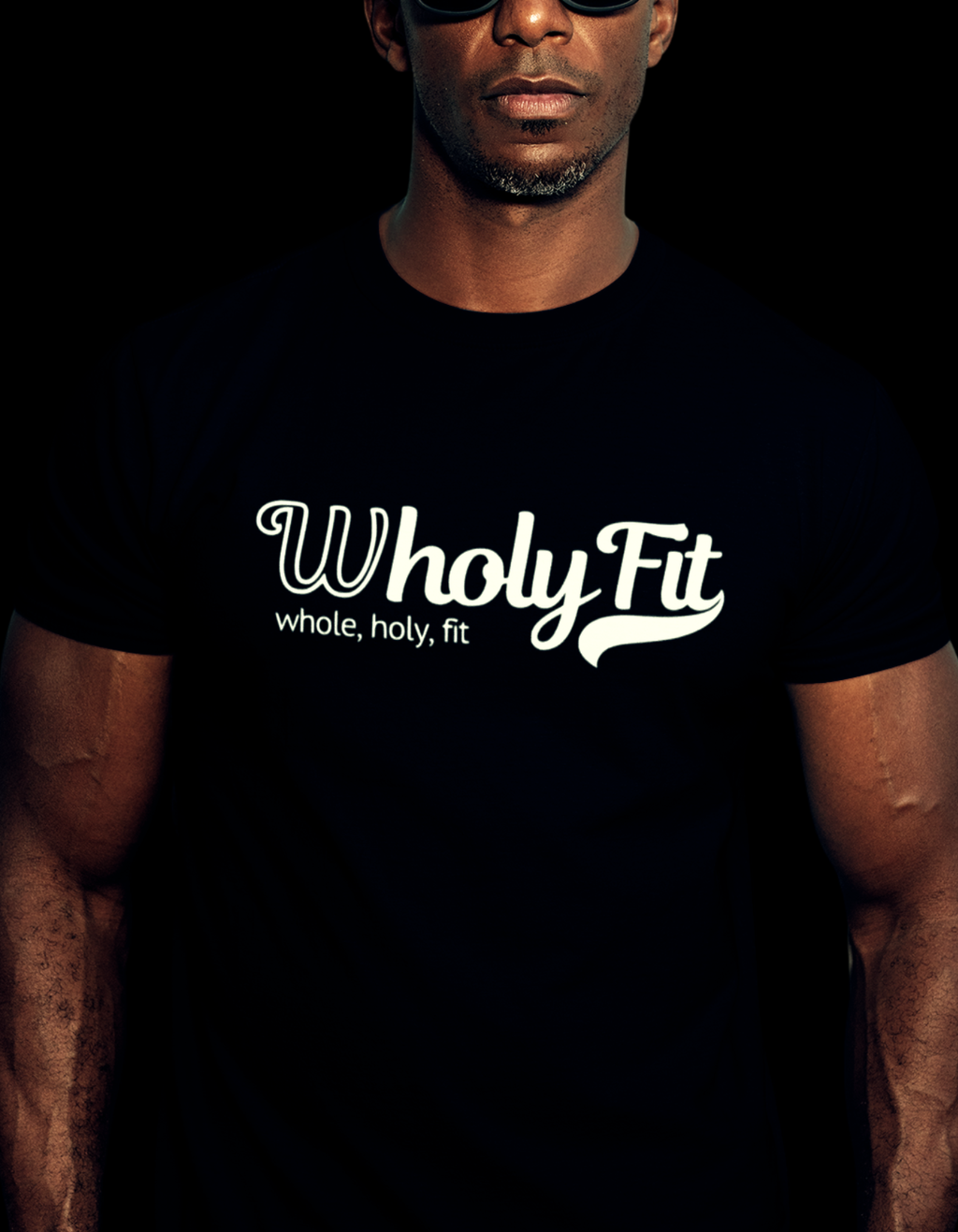 WHOLYFIT LOGO TEE (BLACK)