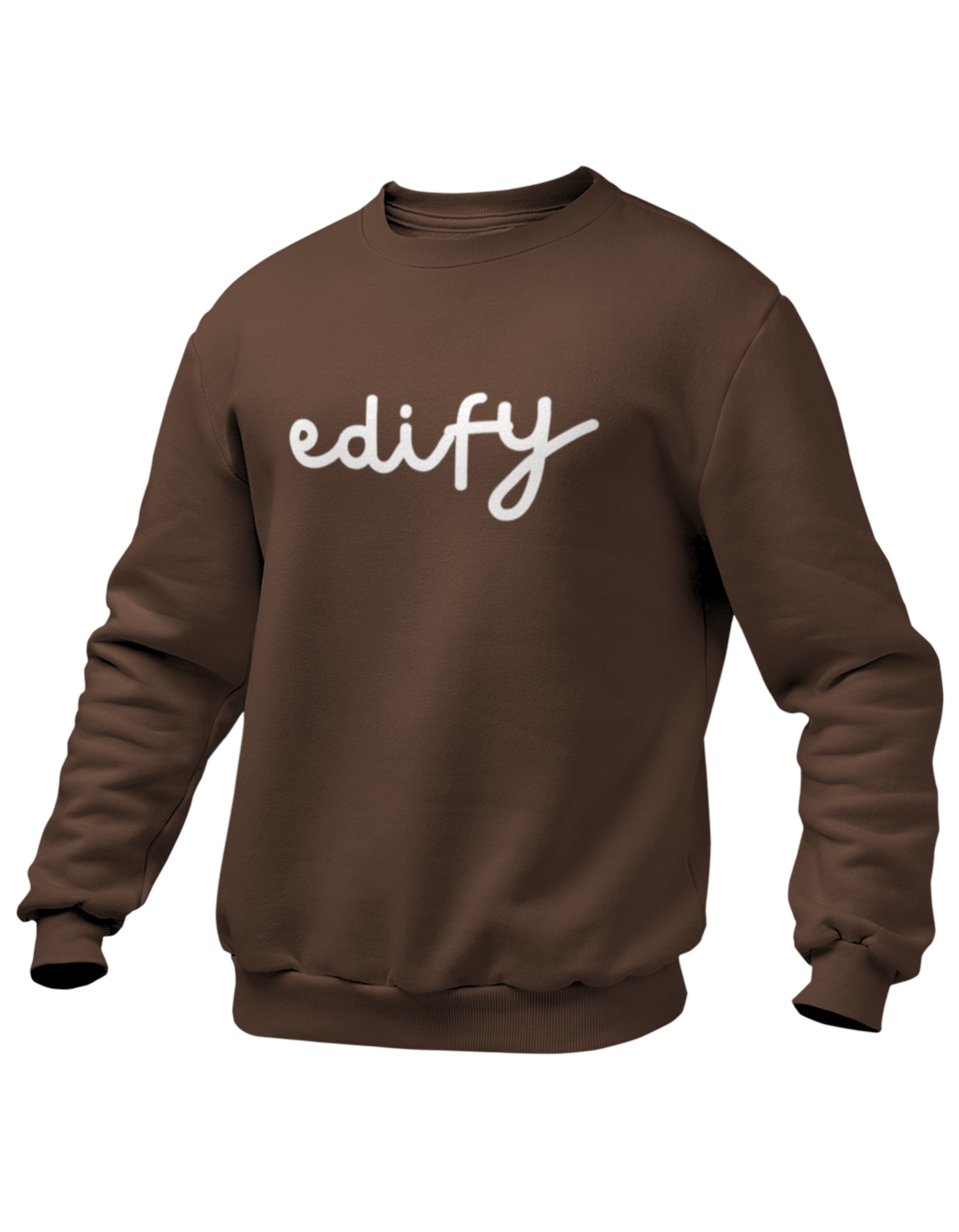 EDIFY CREWNECK SWEATSHIRT (BROWN)