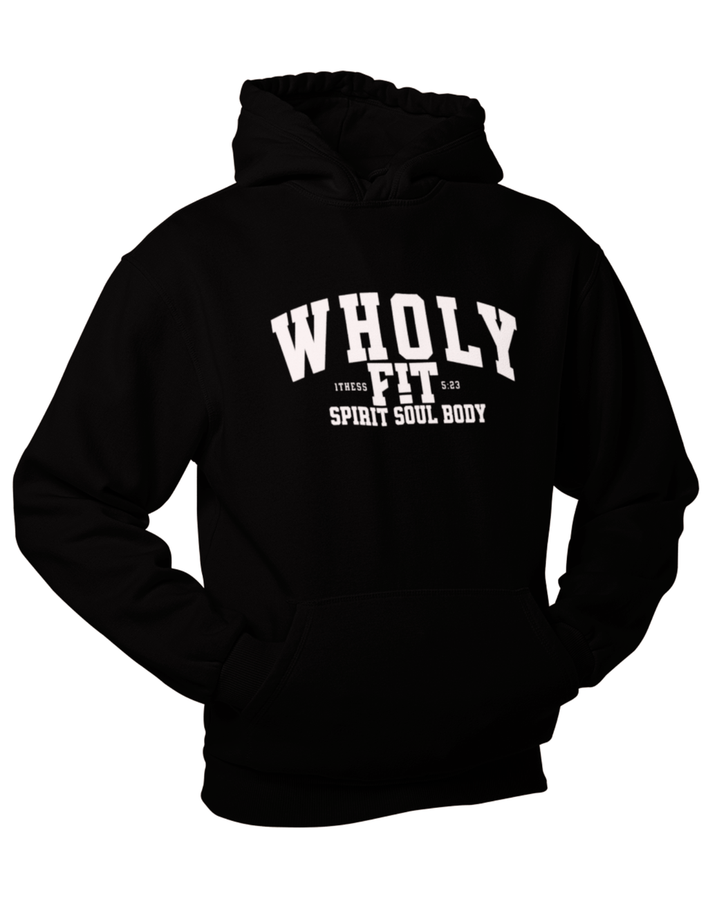 WHOLYFIT UNIVERSITY HOODIE (BLACK) (Best Seller)