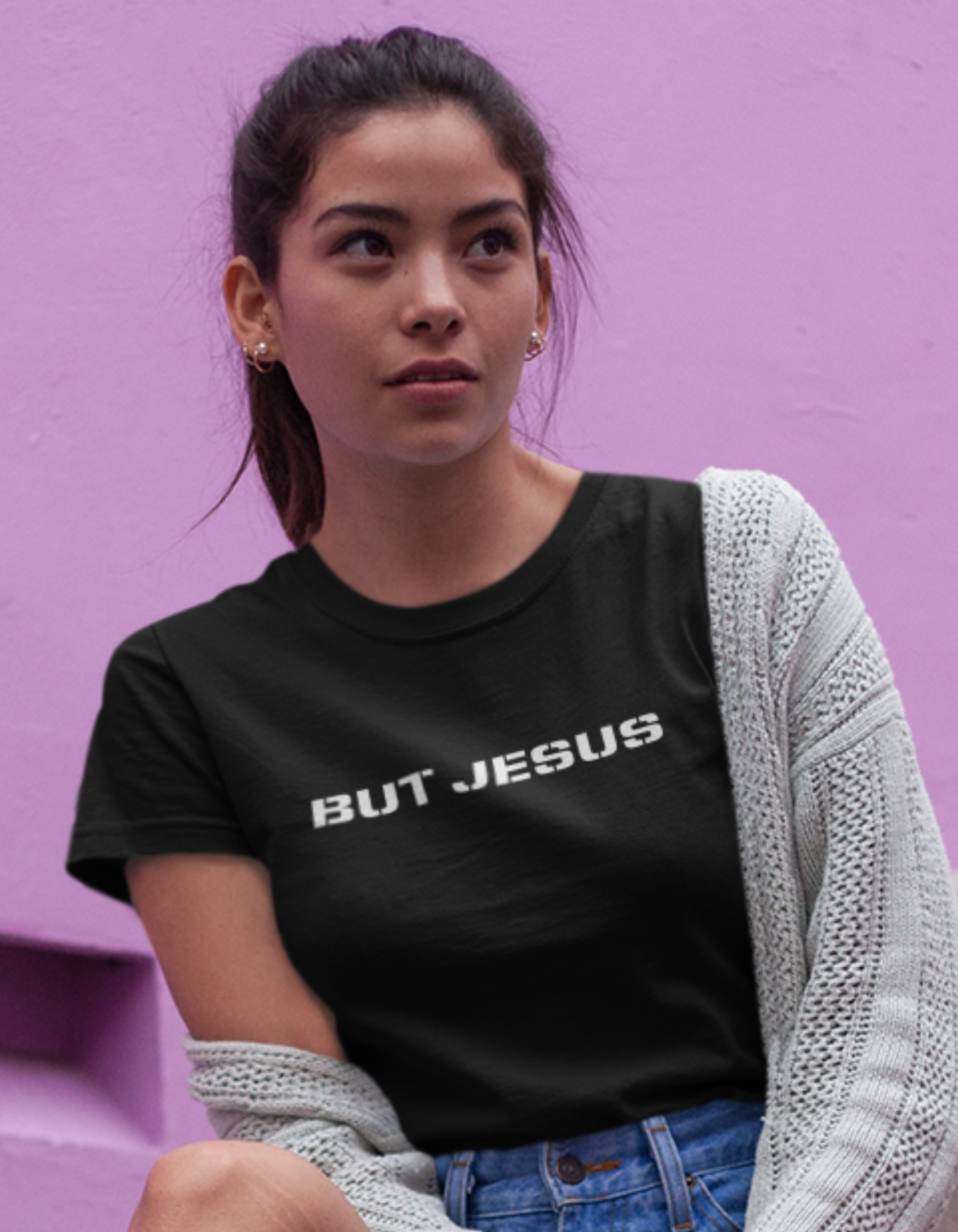 BUT JESUS TEE (BLACK)