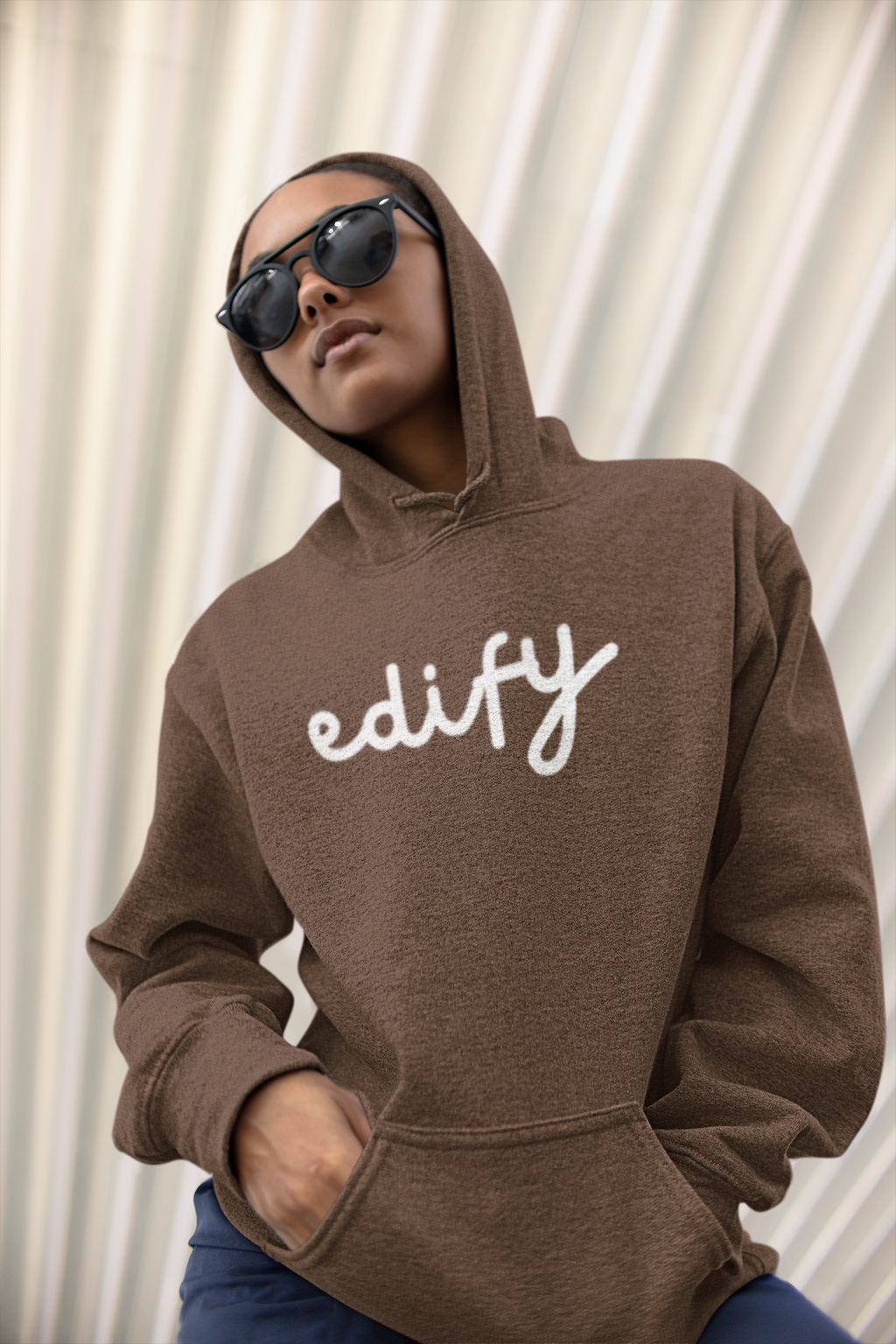 EDIFY HOODIE (BROWN)