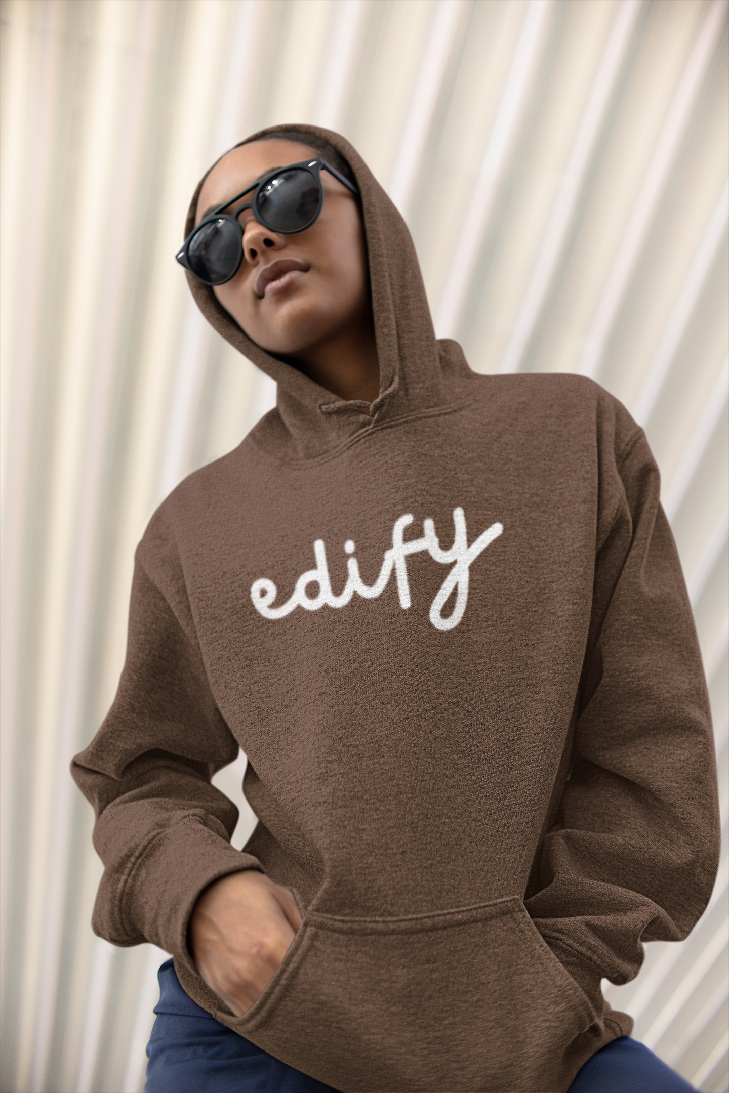 EDIFY HOODIE (BROWN)