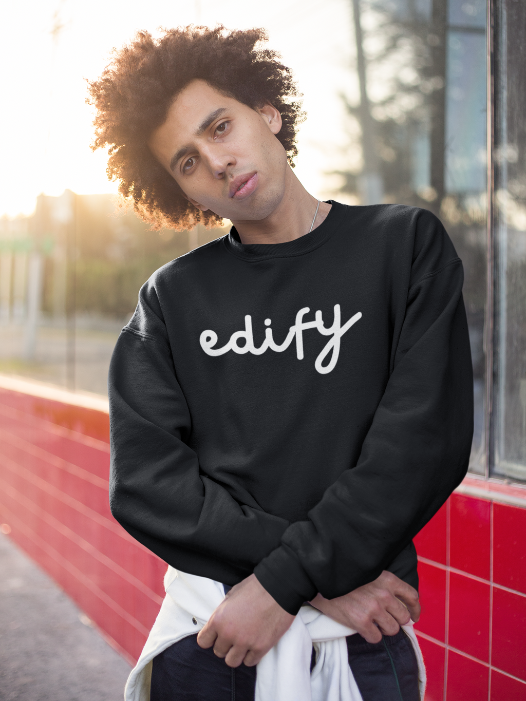 EDIFY CREWNECK SWEATSHIRT (BLACK)