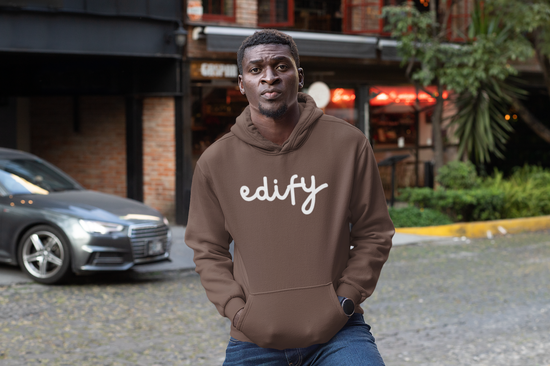EDIFY HOODIE (BROWN)