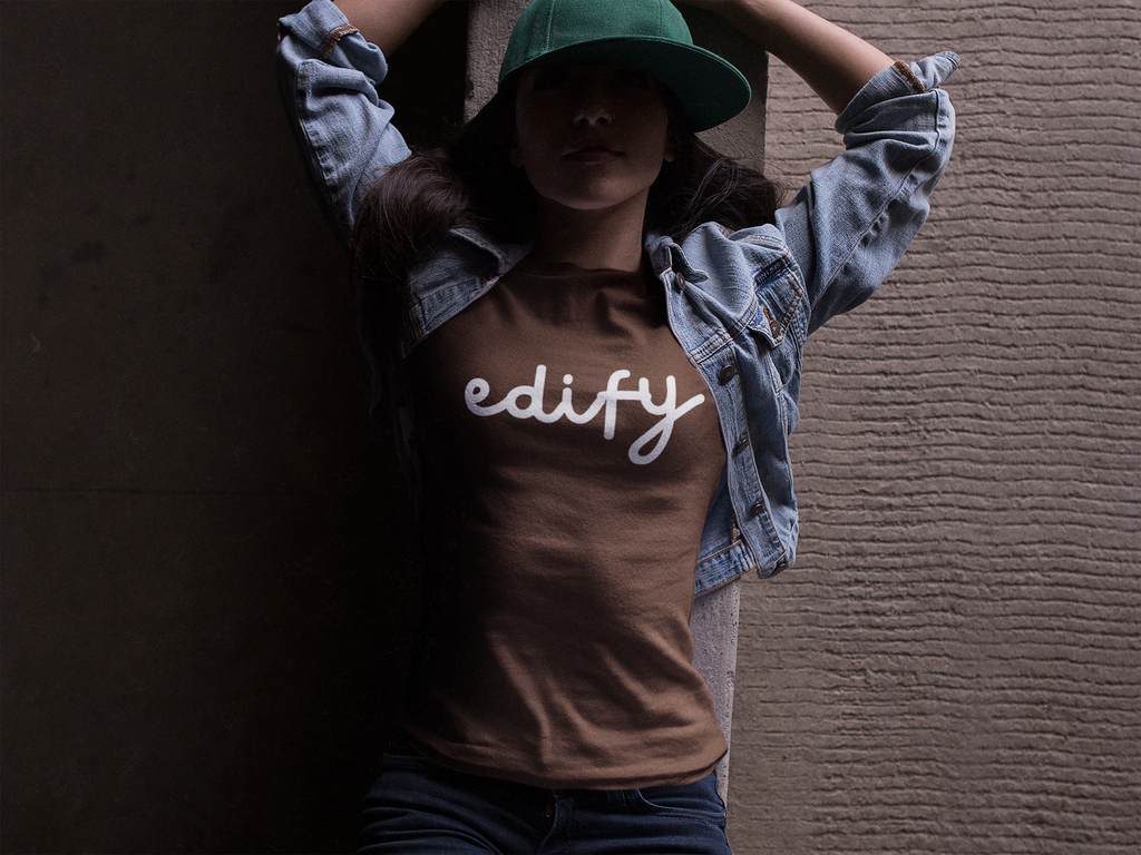 EDIFY TEE (BROWN)